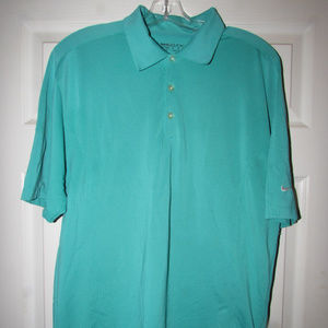 NIKE GOLF FIT DRY Medium Polo Shirt Teal Green EUC
